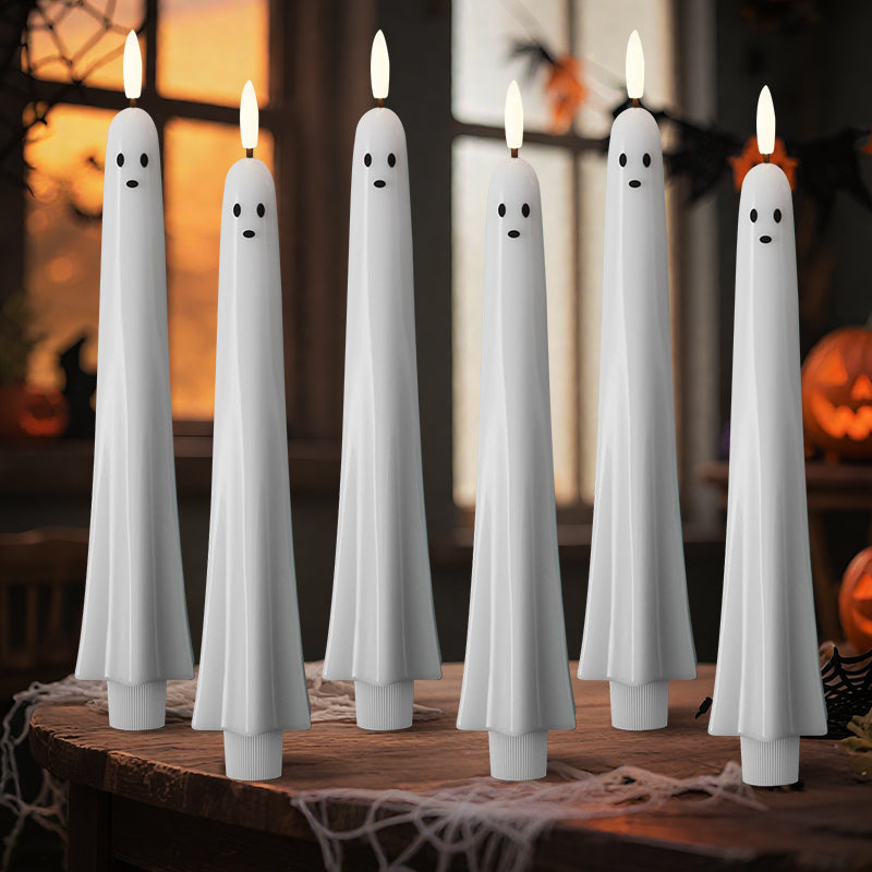 Remote controlled ghost light with 3D flaming wick