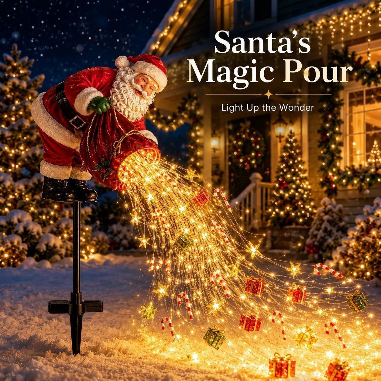 Snowman Magic Flowing Snowflake LED Christmas Garden Light