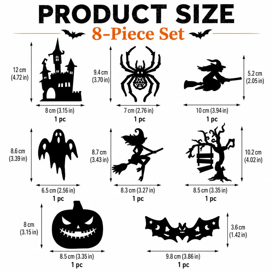 Halloween LED Silhouette Wall Stopers Battery Powerered