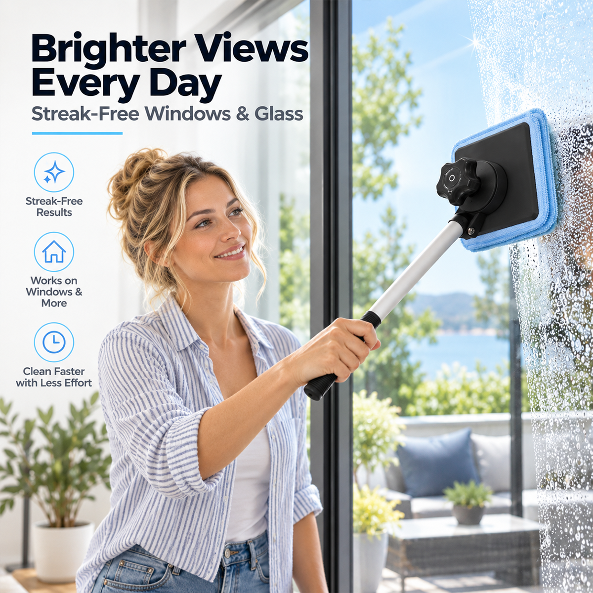 Dual Magnetic CarWindshield Cleaner | Streak-Free Auto Glass Cleaning Kit