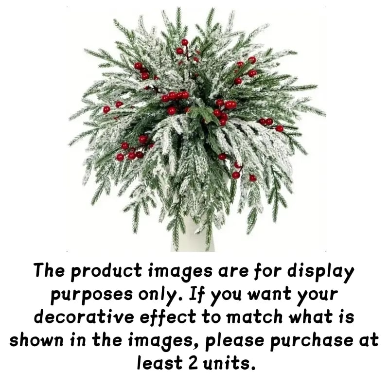 🎄2026 Christmas Sales🎅-Artificial Norfolk Pine Branches with Red Berries