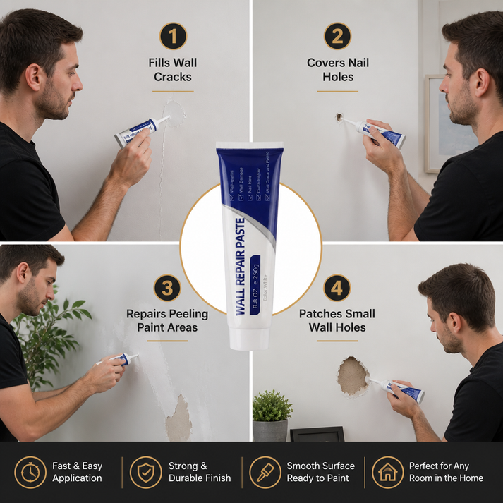 Instant Wall Repair Cream – Quick Crack & Hole Filler