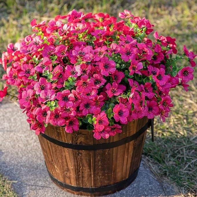 Upgraded High-grade Material Rainproof Lifelike Artificial Flowers With UV-Shield Coating
