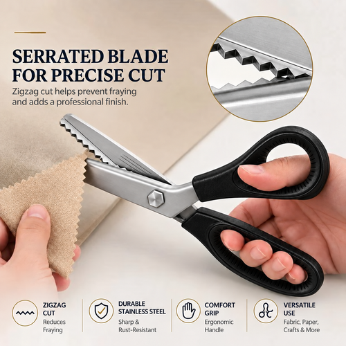 🏆Limited Time Sale 51% OFF 🧵✂️9.1' Zig Zag Pinking Shears