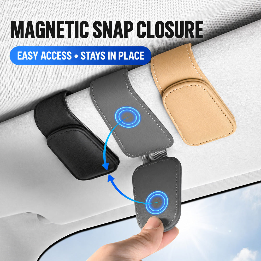 🔥50% OFF⏰Magnetic Car Visor Sunglasses Holder & Card Clip