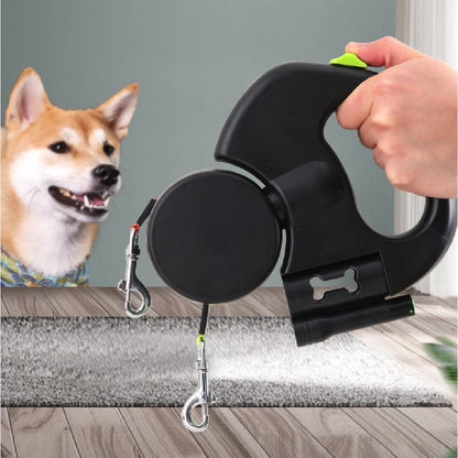 Dual Dog Retractable Leash -360° Tangle-Free withSeparate Controls