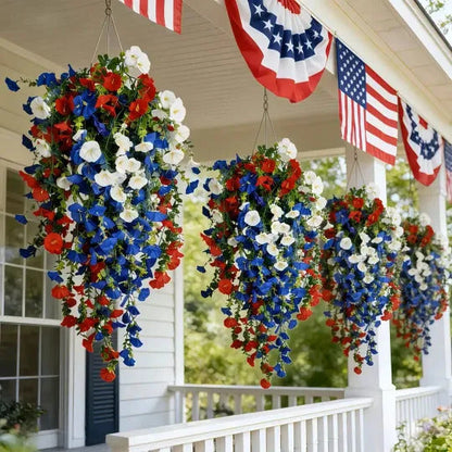 🔥250th US Independence Day🔥 - Eucalyptus Flower Artificial Fake Violet Flower Ground Stake