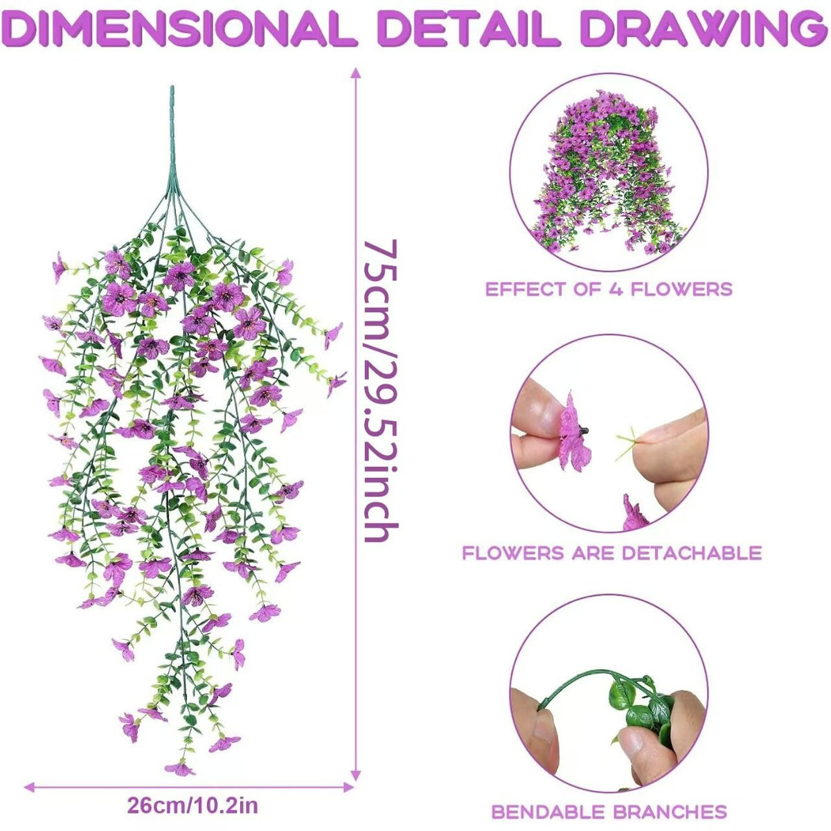 🔥 Last Day 49% OFF 🌸 UV Resistant Artificial Violet Flowers– UV resistant,   Waterproof, Windproof