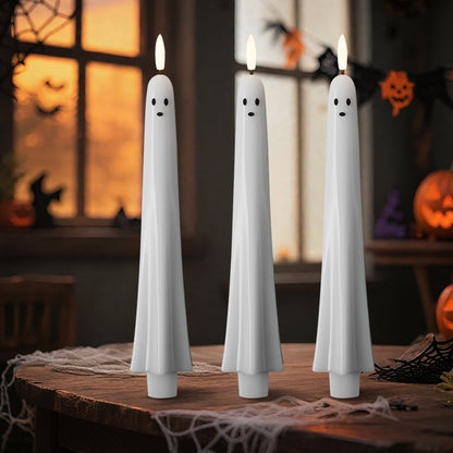 Remote controlled ghost light with 3D flaming wick