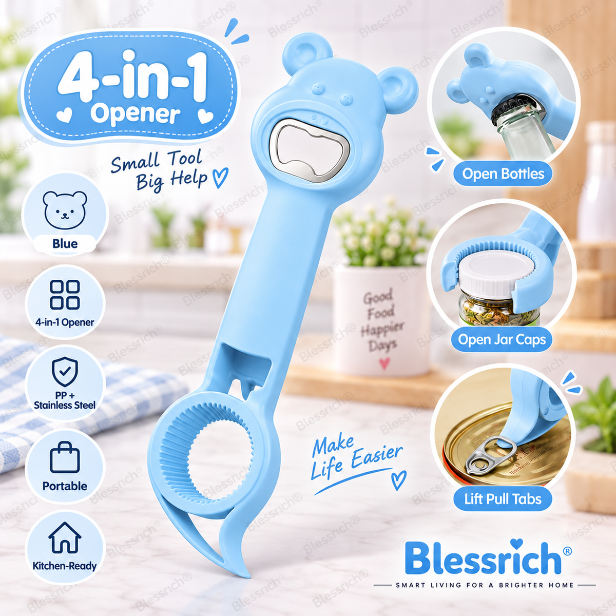 🔥39% OFF 🐻Opener Bear 4-in-1Jar & Bottle