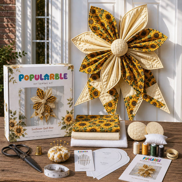 Large Patchwork Bow Sewing Kit (Beginner-Friendly)