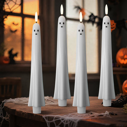 Remote controlled ghost light with 3D flaming wick