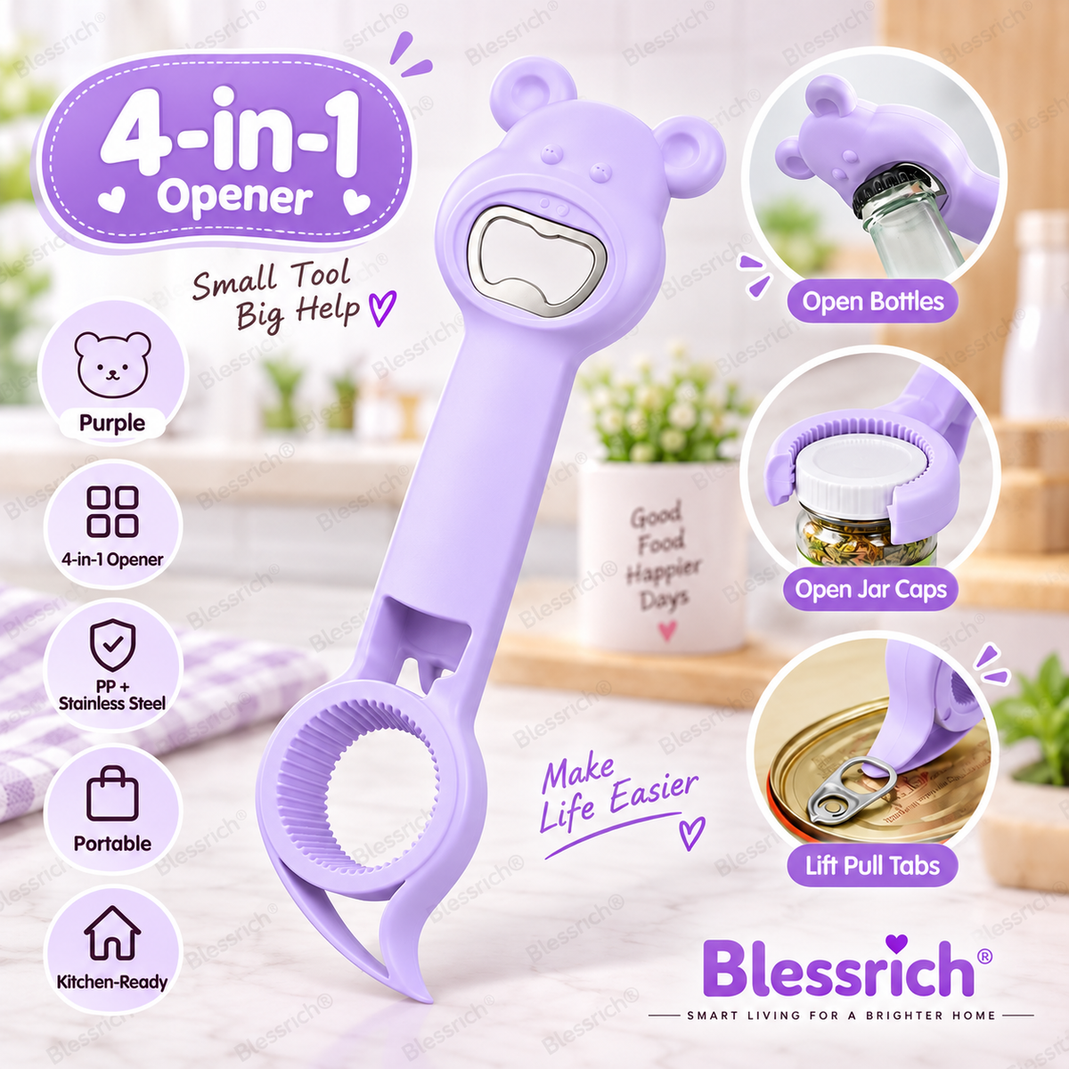 🔥39% OFF 🐻Opener Bear 4-in-1Jar & Bottle