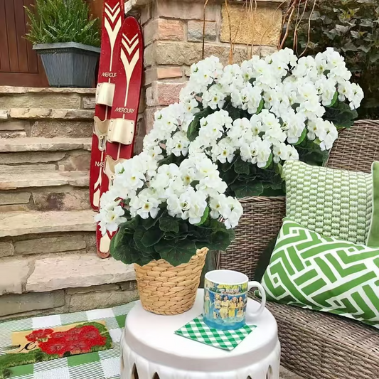 💐Artificial geraniums for outdoor use, UV-resistant garden plants, artificial flowers