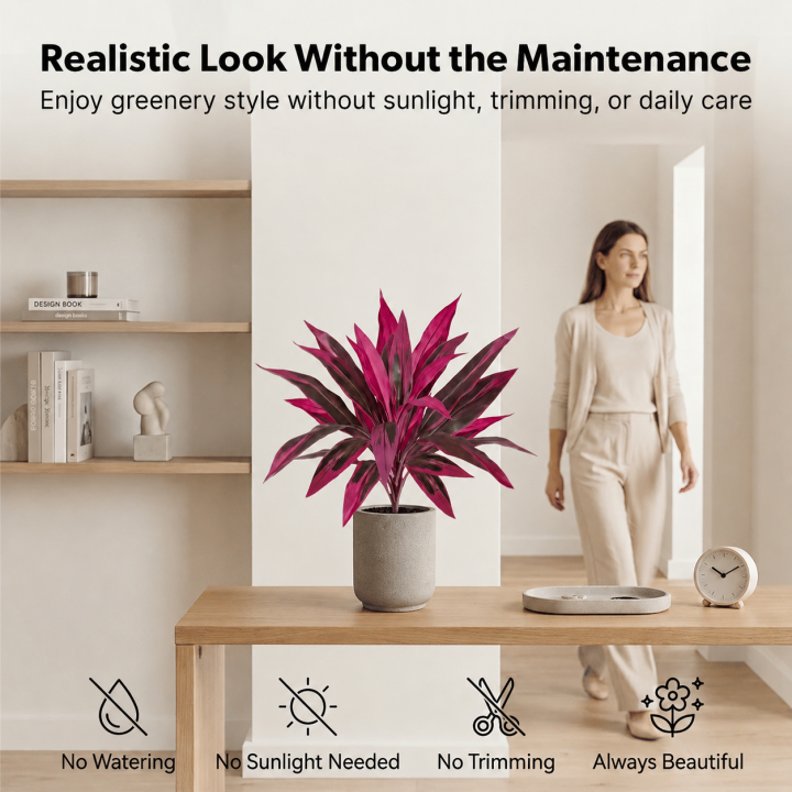 Last Day 60% OFF - Artificial Boston Fern & Dragon's Blood Tree Plants