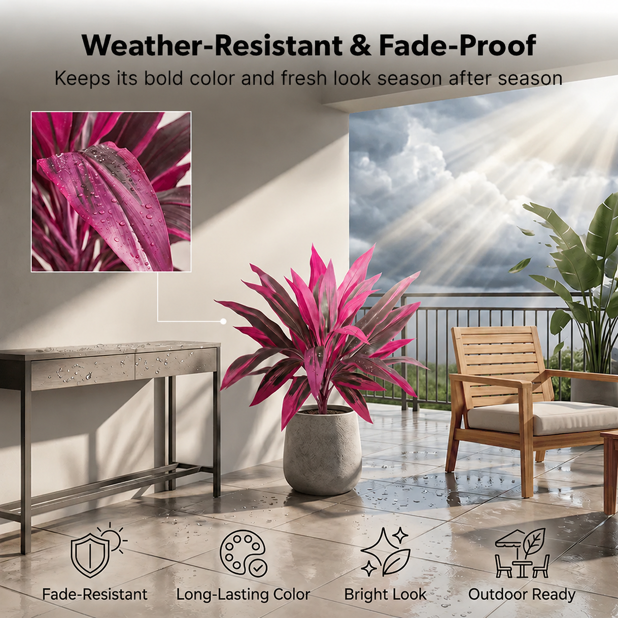 Last Day 60% OFF - Artificial Boston Fern & Dragon's Blood Tree Plants