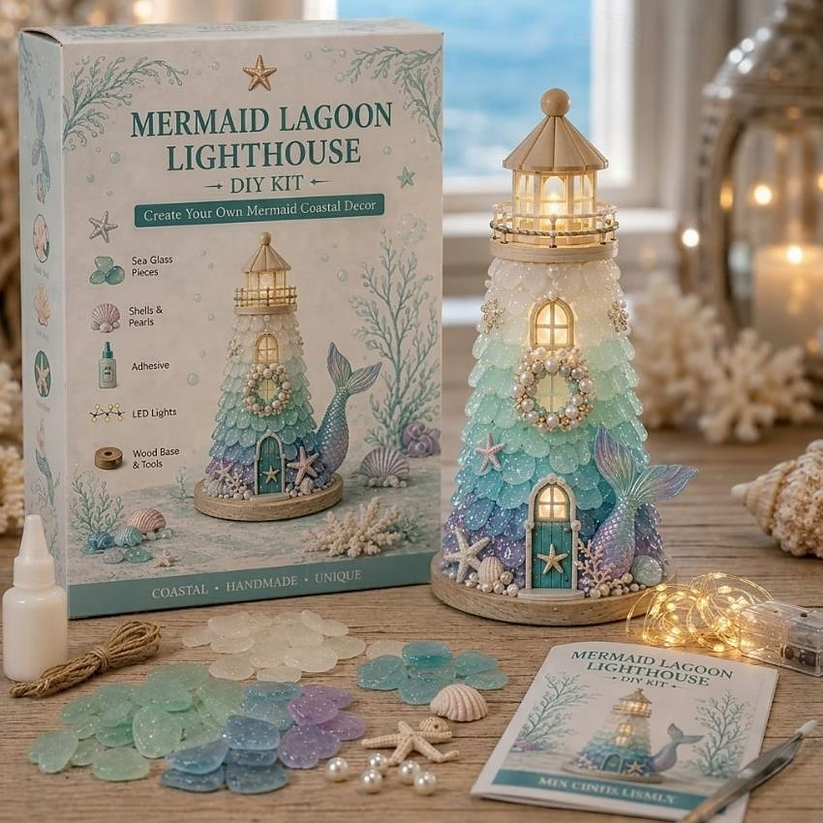 ✨Light‑Up Christmas Character Lighthouse | Complete DIY Craft Kit For Holiday Decor.