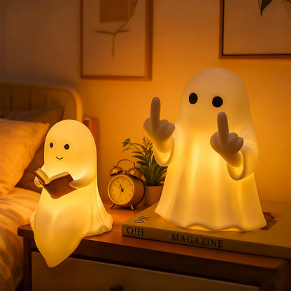Light-Up Rude Ghost Wall Decor – Funny Halloween Porch Decoration