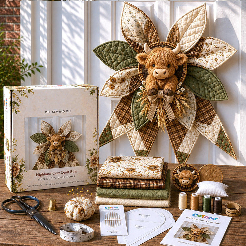Large Patchwork Bow Sewing Kit (Beginner-Friendly)
