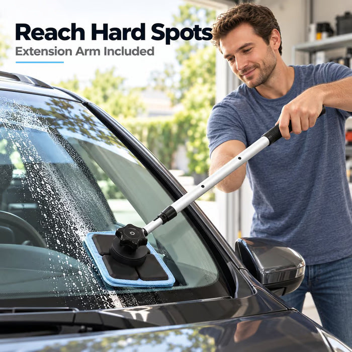 Dual Magnetic CarWindshield Cleaner | Streak-Free Auto Glass Cleaning Kit