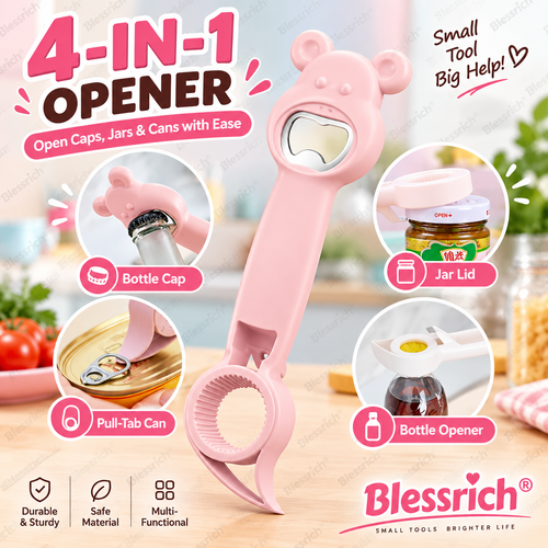 🔥39% OFF 🐻Opener Bear 4-in-1Jar & Bottle