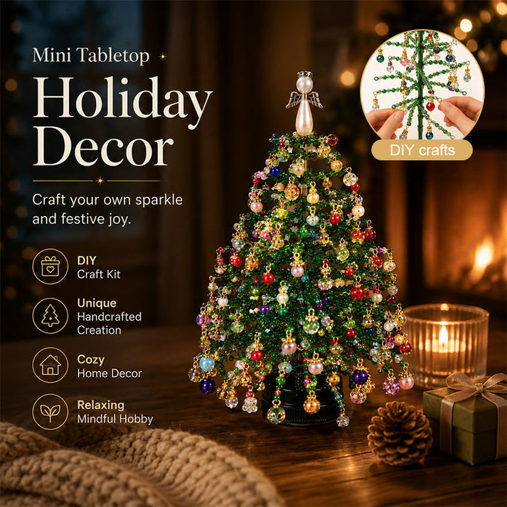 DIY Beaded Christmas Tree Kit – Create Your Own Sparkling Holiday Decoration