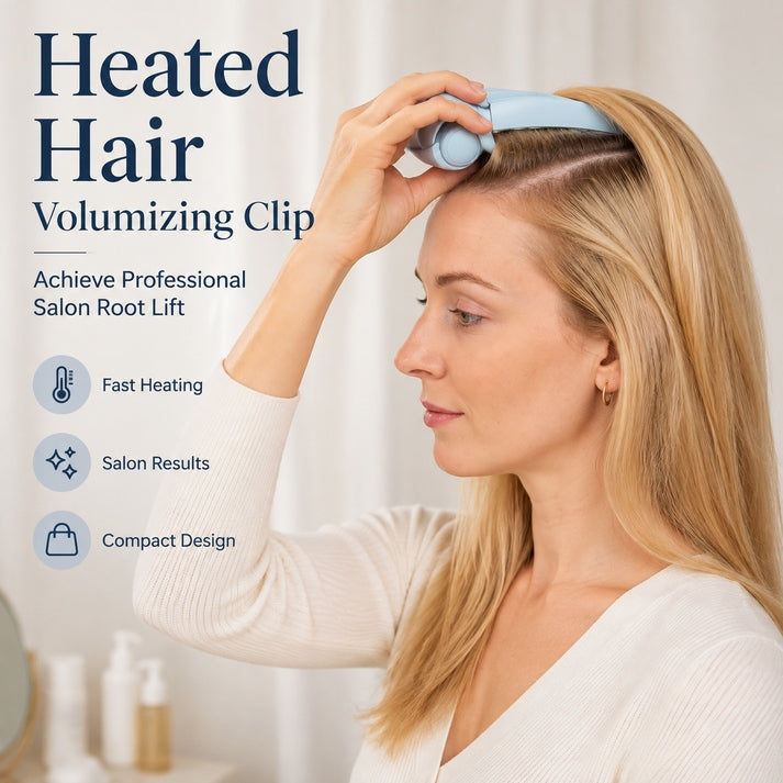 Over 48,000 Sold Cordless Heated Root Volumizing Hair Clip - Portable Styling Tool For Fine，Straight Hair
