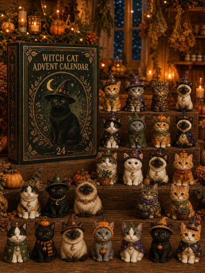 🔥 Last Day 49% Off🔥2026 Cat-Themed Christmas Advent Calendar – Christmas Tree Ornaments