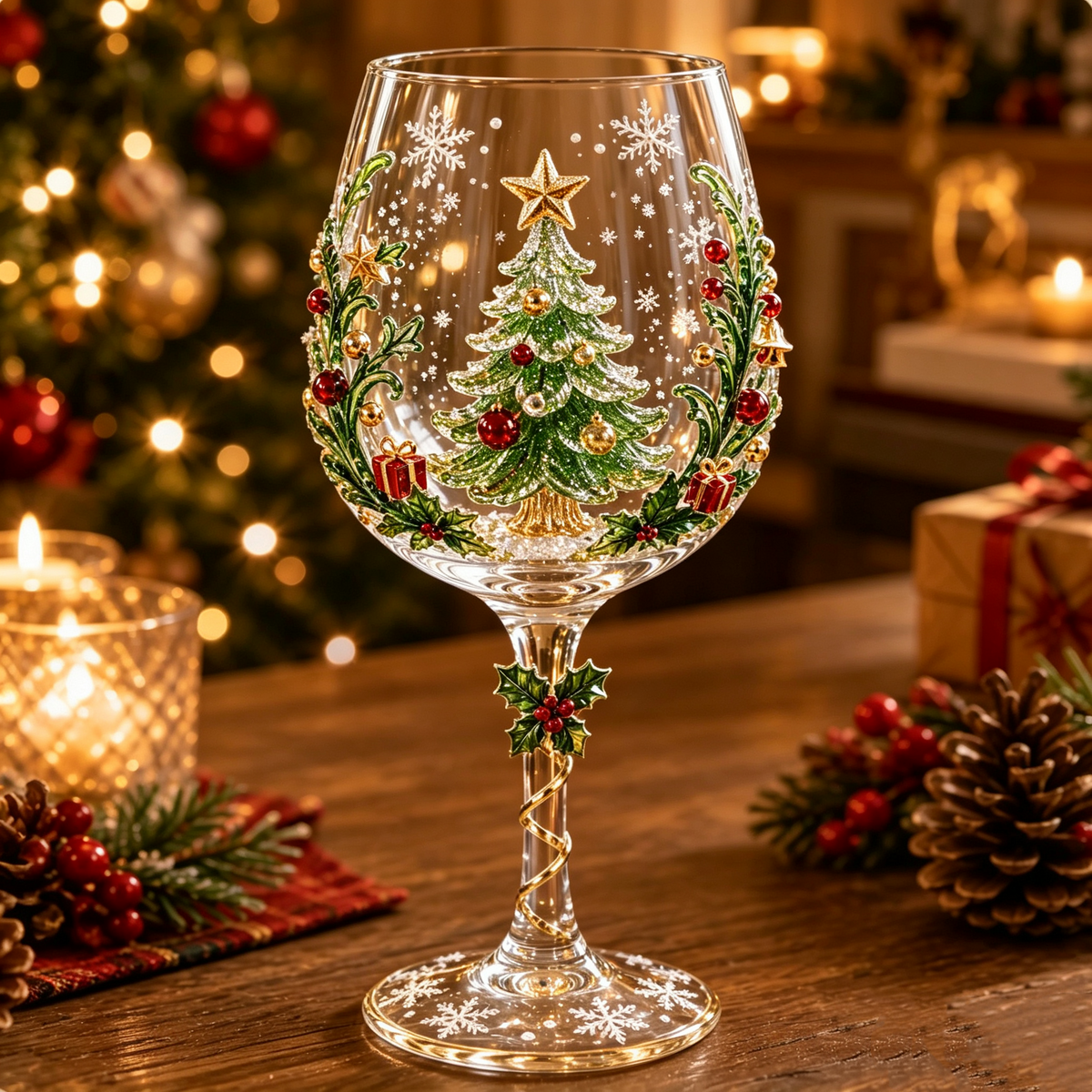 🎁✨Christmas 3D Wine Glass Collection Gift Box Set