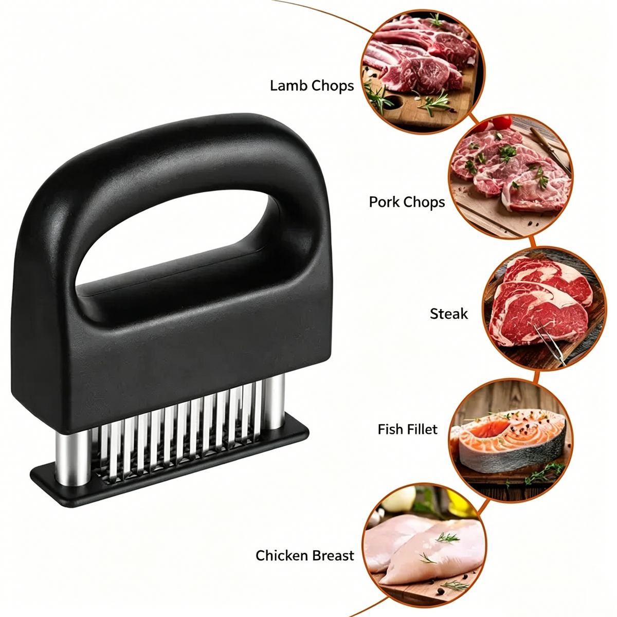 🥩Portable 48 Pin Spring Meat Tenderizer For Kitchen🔪