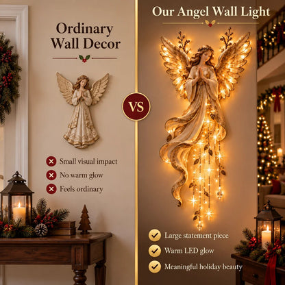 ✨Last Day 60% OFF✨Guardian Angel Starfall Cascade™ – Lighted Faith & Blessing Christmas Wall Decor✨