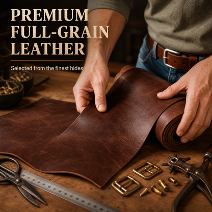 ⚒100% Handmade Full-Grain Buffalo Leather Belt – Built to Last