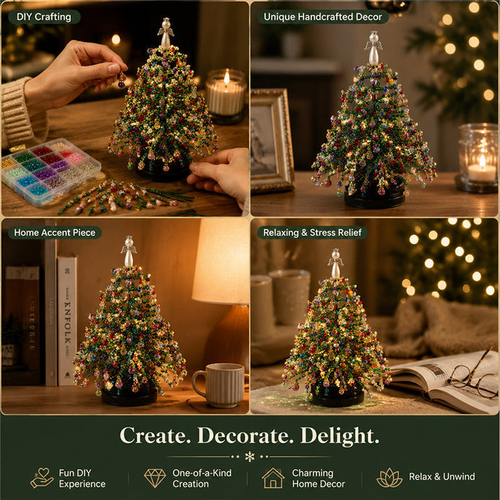 DIY Beaded Christmas Tree Kit – Create Your Own Sparkling Holiday Decoration