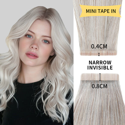 Hand-Tied Invisible Tape-In Virgin Human Hair Extensions – Seamless, Natural-Looking Volume & Length