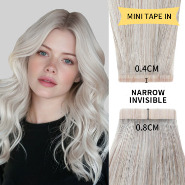 Hand-Tied Invisible Tape-In Virgin Human Hair Extensions – Seamless, Natural-Looking Volume & Length