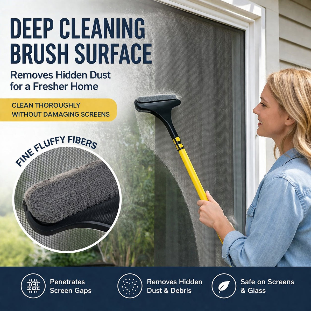 🔥🔥2-in-1 Window Screen & Surface Cleaning Brush