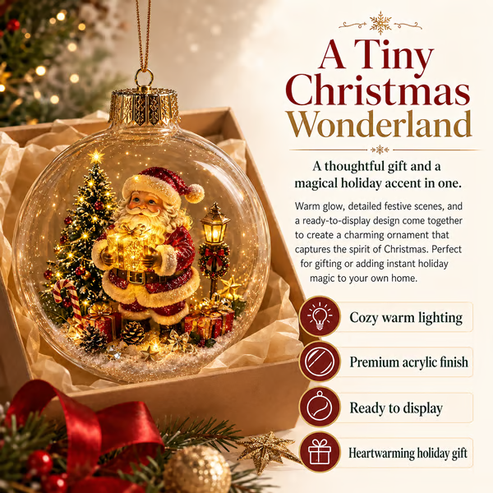 Glowing Christmas Diorama Ornament