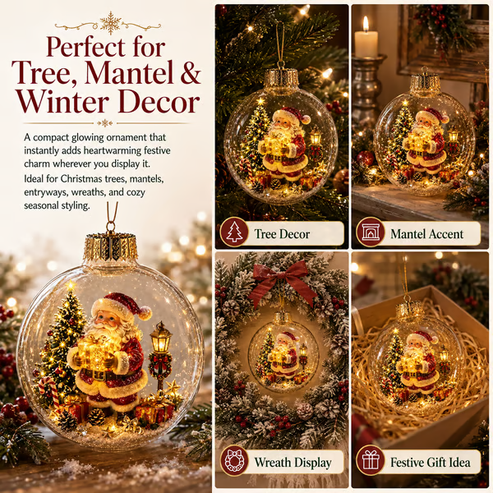 Glowing Christmas Diorama Ornament