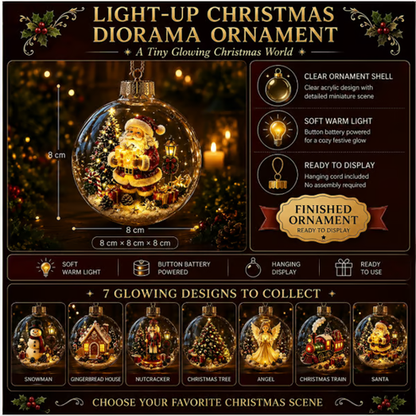Glowing Christmas Diorama Ornament