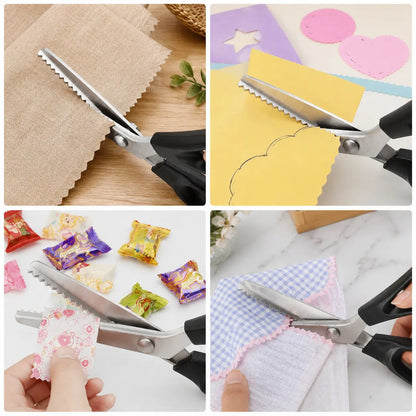 🔥50% OFF StainlessSteel Pinking Shears -Sharp Zig Zag FabricScissors