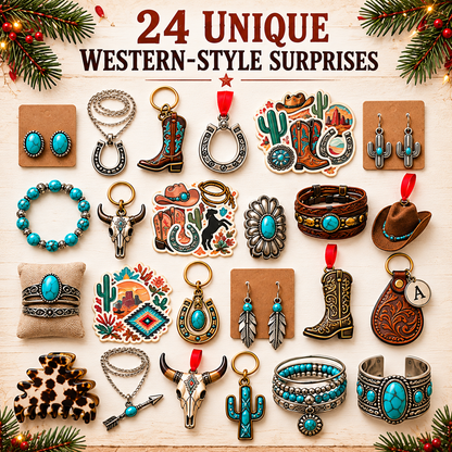 ⏳ Last Day 50% OFF-🤠24-Day Cowgirl Christmas Countdown Calendar