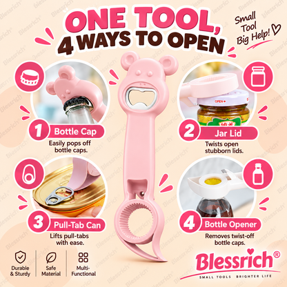 🔥39% OFF 🐻Opener Bear 4-in-1Jar & Bottle