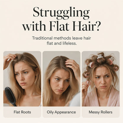 Over 48,000 Sold Cordless Heated Root Volumizing Hair Clip - Portable Styling Tool For Fine，Straight Hair