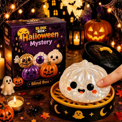 Halloween Ghost Bun Squeeze Toy | Cross-Border Maltose Squeeze Stress-Relief Toy | In-Stock Grip-and-Squeeze Decompression Gift Box