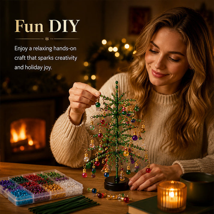 DIY Beaded Christmas Tree Kit – Create Your Own Sparkling Holiday Decoration