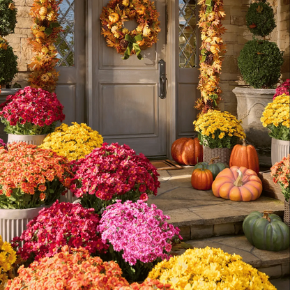 🔥 50% OFF Today Only 🔥 - Artificial Outdoor Mums Flowers - UV resistant, Waterproof, Windproof🌼