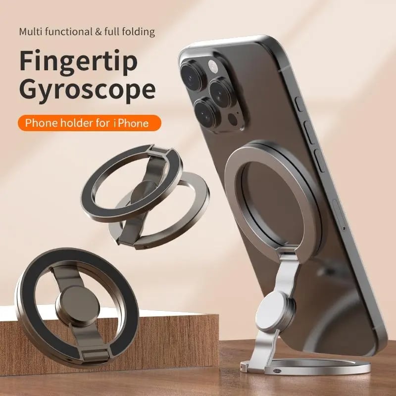 🧲 Magnetic Phone Stand & Fidget Spinner Combo | 2-in-1 MagSafe Holder