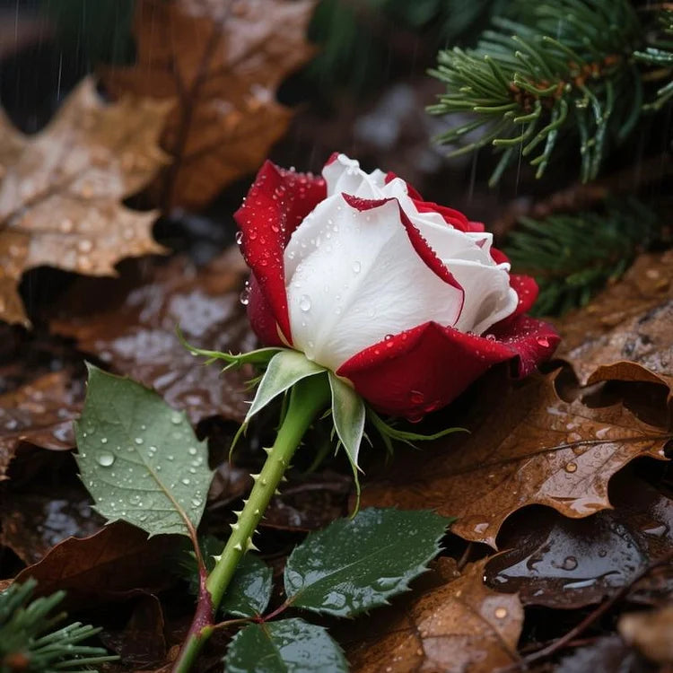 🌹Rare Twin Red White Rose Seeds — A Canvas Of God