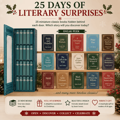 🔥Last Day 49% OFF📚 25-Day Mini Book Advent Calendar – A Book Lover's Christmas Countdown