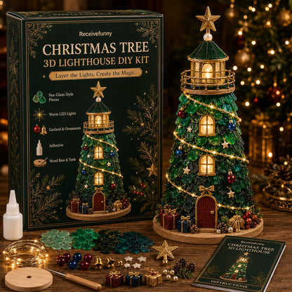 ✨Light‑Up Christmas Character Lighthouse | Complete DIY Craft Kit For Holiday Decor.